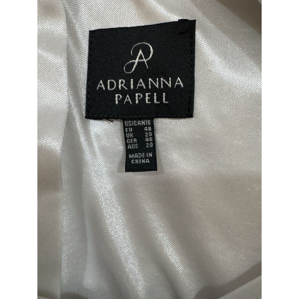 Adrianna Papell Colorblock Dress Black White Sheath Career Cocktail Size 16 - Picture 5 of 7